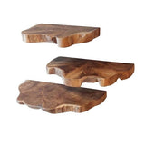 Wall shelf Loena DH Interior Teak LxWxH 58x28x17 Teak White photo front view