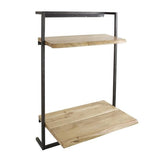 Desk Naomi DH Interior Acacia LxWxH 104x70x20 Acacia wood White photo diagonal front view