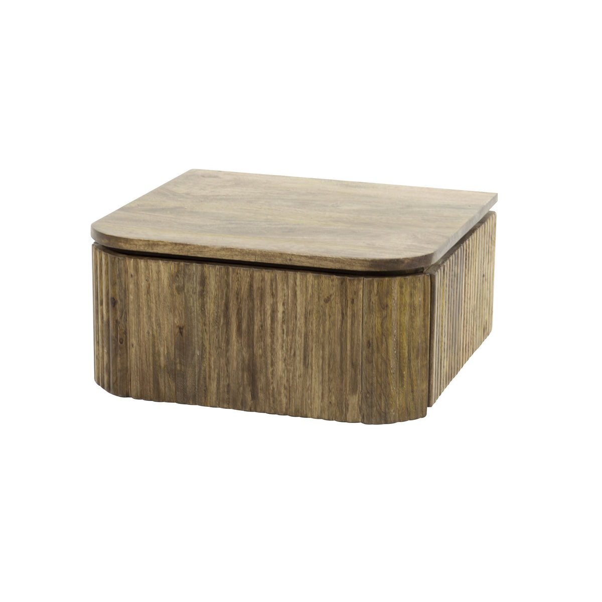 Bedside table Maria DH Interior Mango LxWxH 51x47x27 Mango wood White photo diagonal front view
