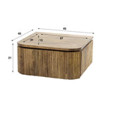 Bedside table Maria DH Interior Mango LxWxH 51x47x27 Mango wood White photo size indication
